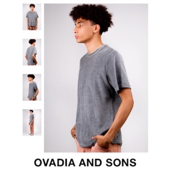 Ovadia & SONS Velour Grey Plush Crew Neck Jay Z Tee - Picture 1 of 14